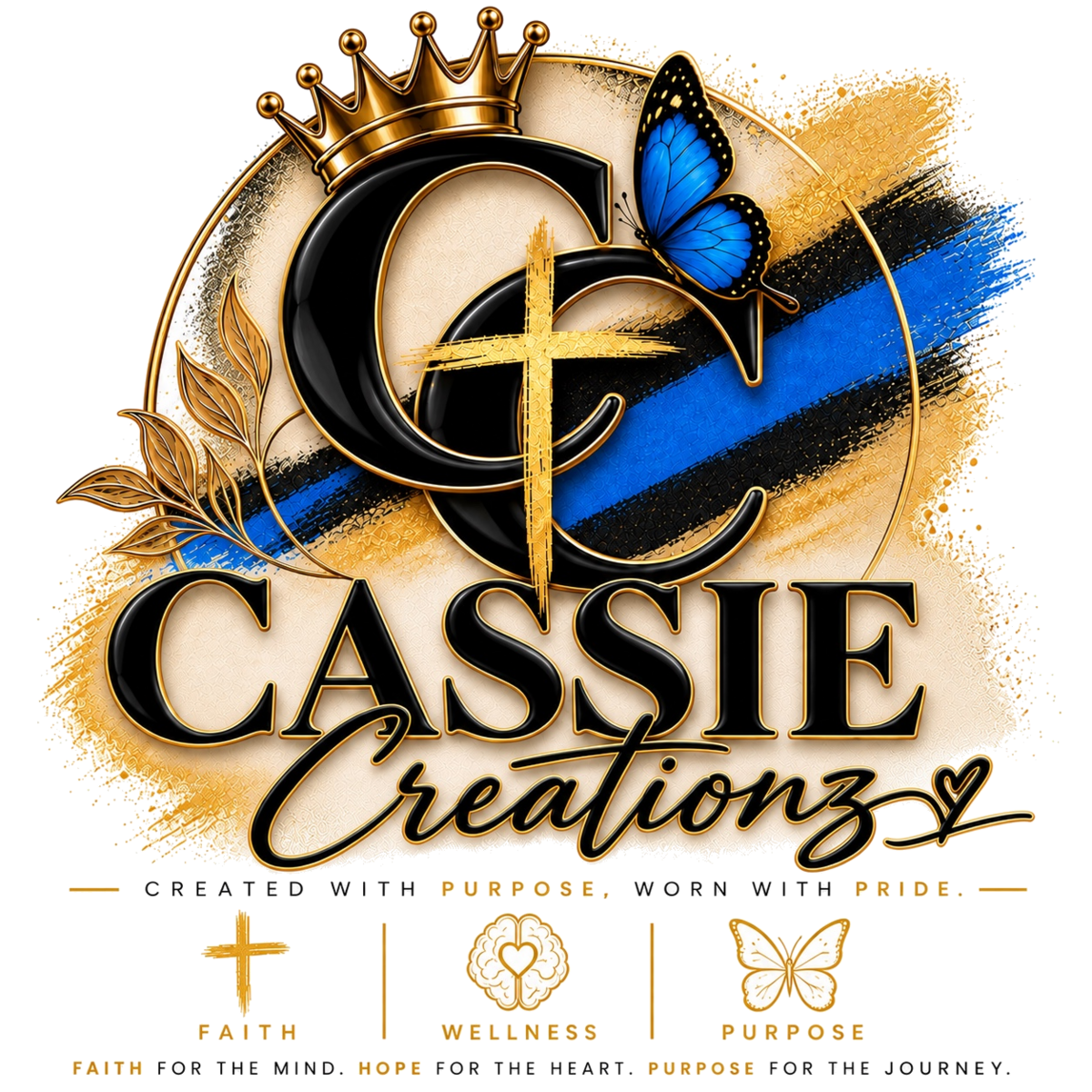 Cassie Creationz faith, wellness and purpose emblem